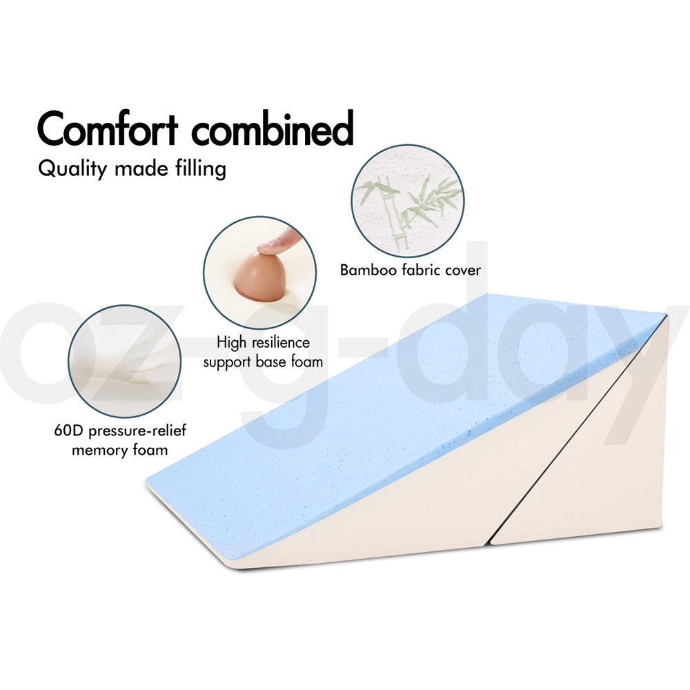 STARRY EUCALYPT Wedge Pillow Memory Foam Cool Gel Bed Sofa Lie Cushion