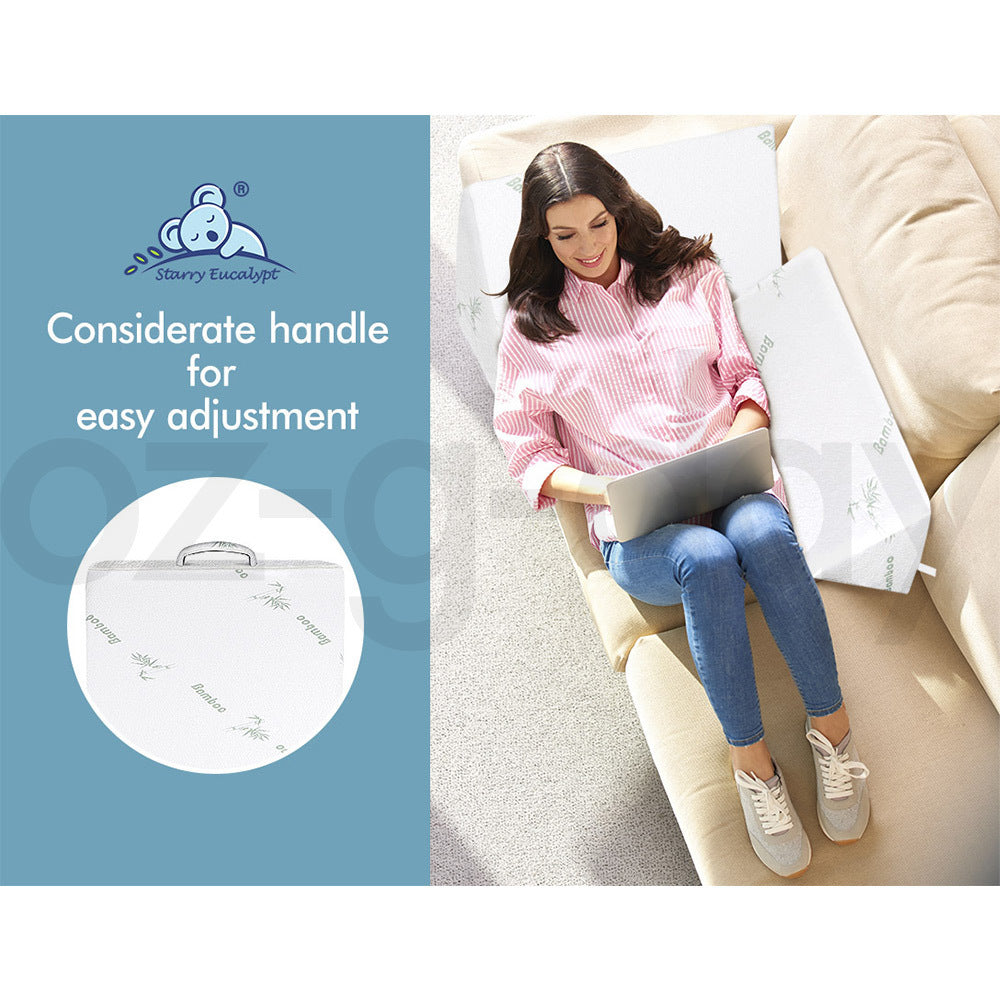 STARRY EUCALYPT Wedge Pillow Memory Foam Cool Gel Bed Sofa Lie Cushion
