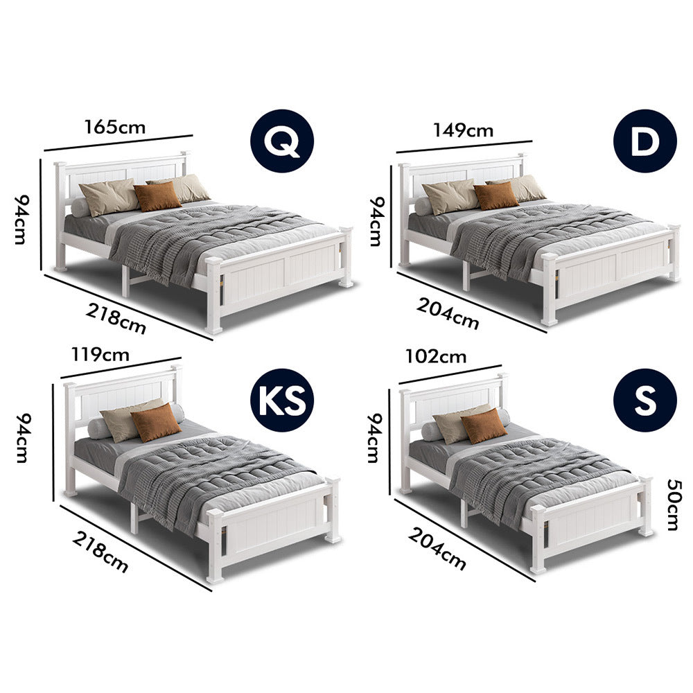 ALFORDSON Bed Frame Wooden Timber King Single Mattress Base Platform Arne