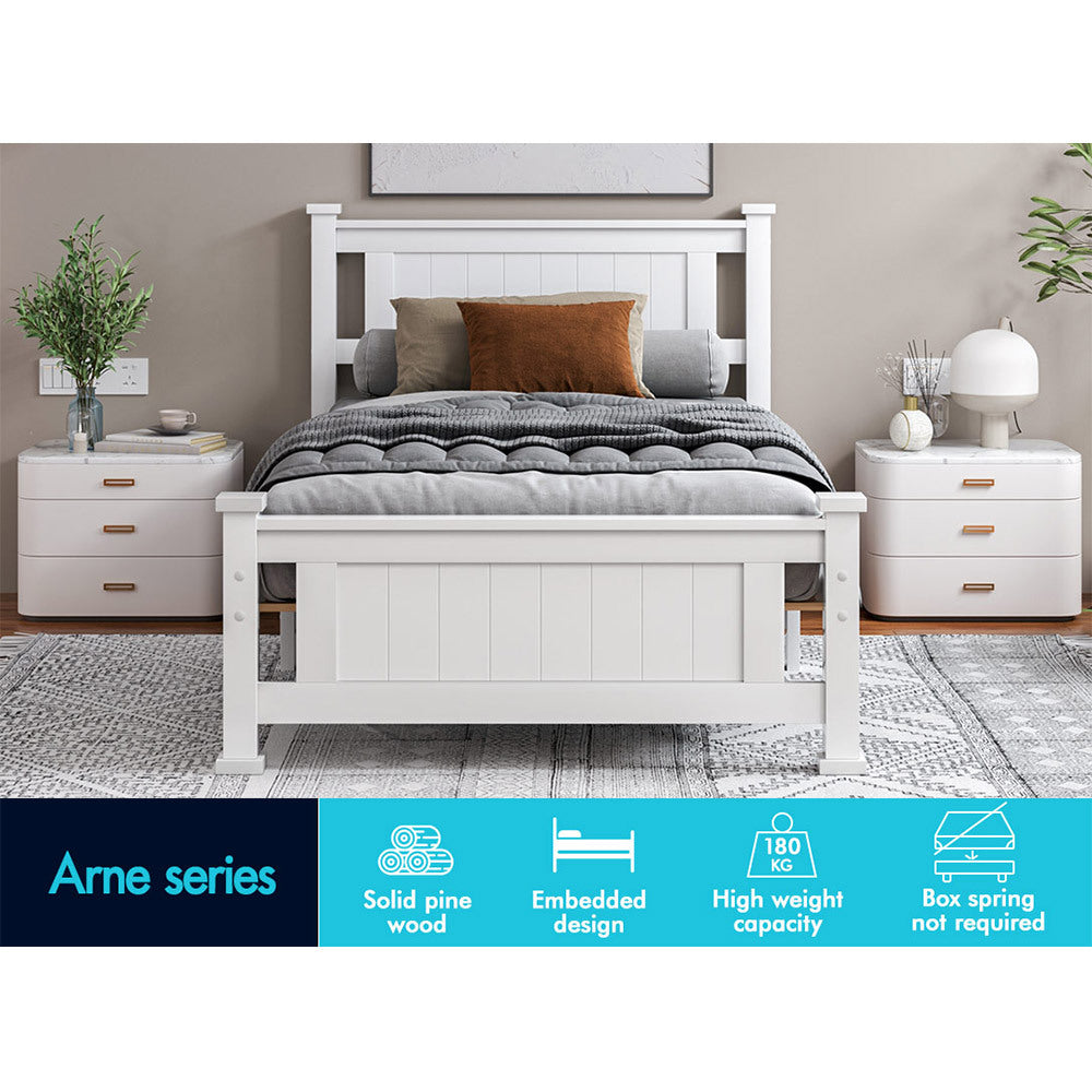 ALFORDSON Bed Frame Wooden Timber King Single Mattress Base Platform Arne