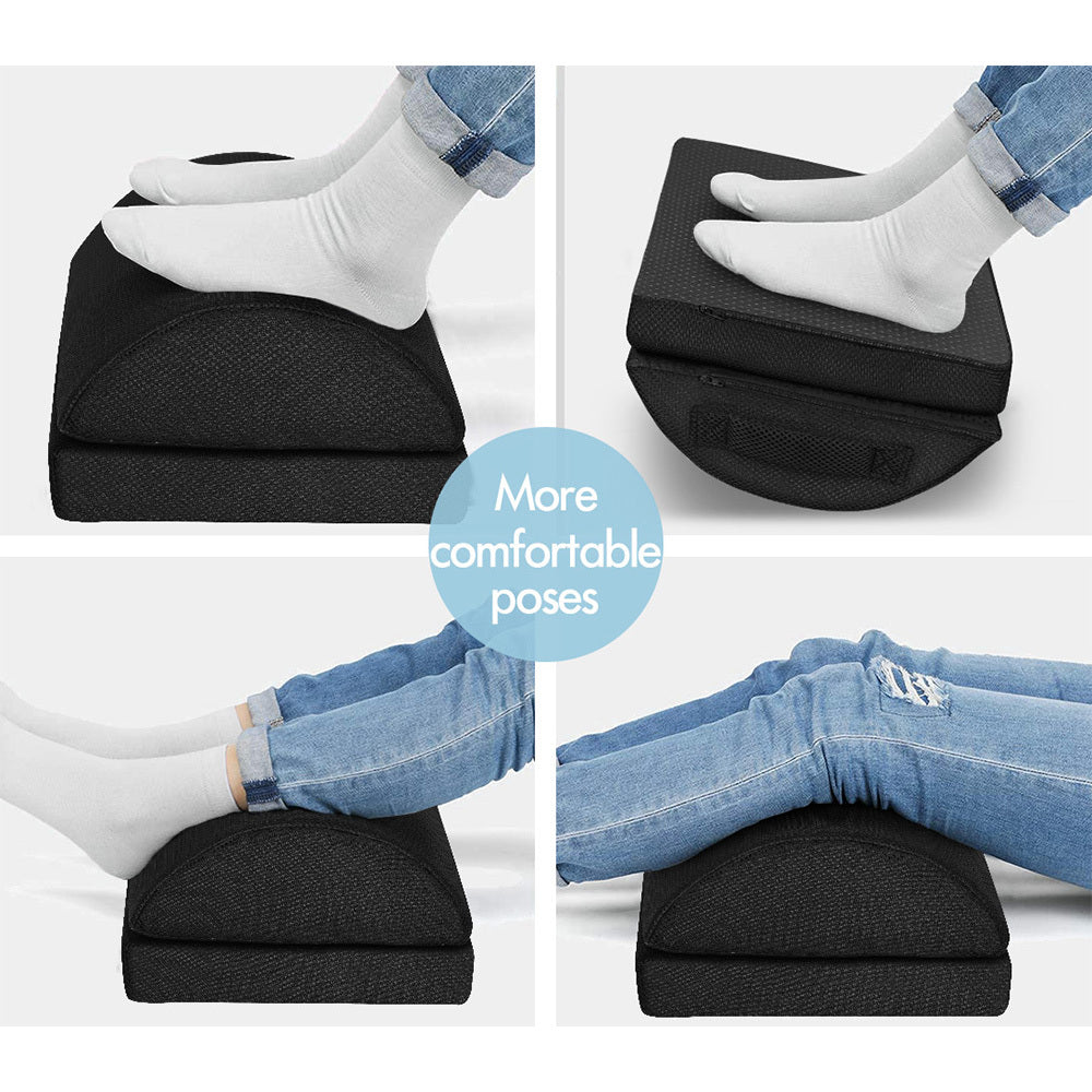 S.E. Foot Rest Stool Foot Pad Foam Cushion Adjustable Office Pillow Under Desk