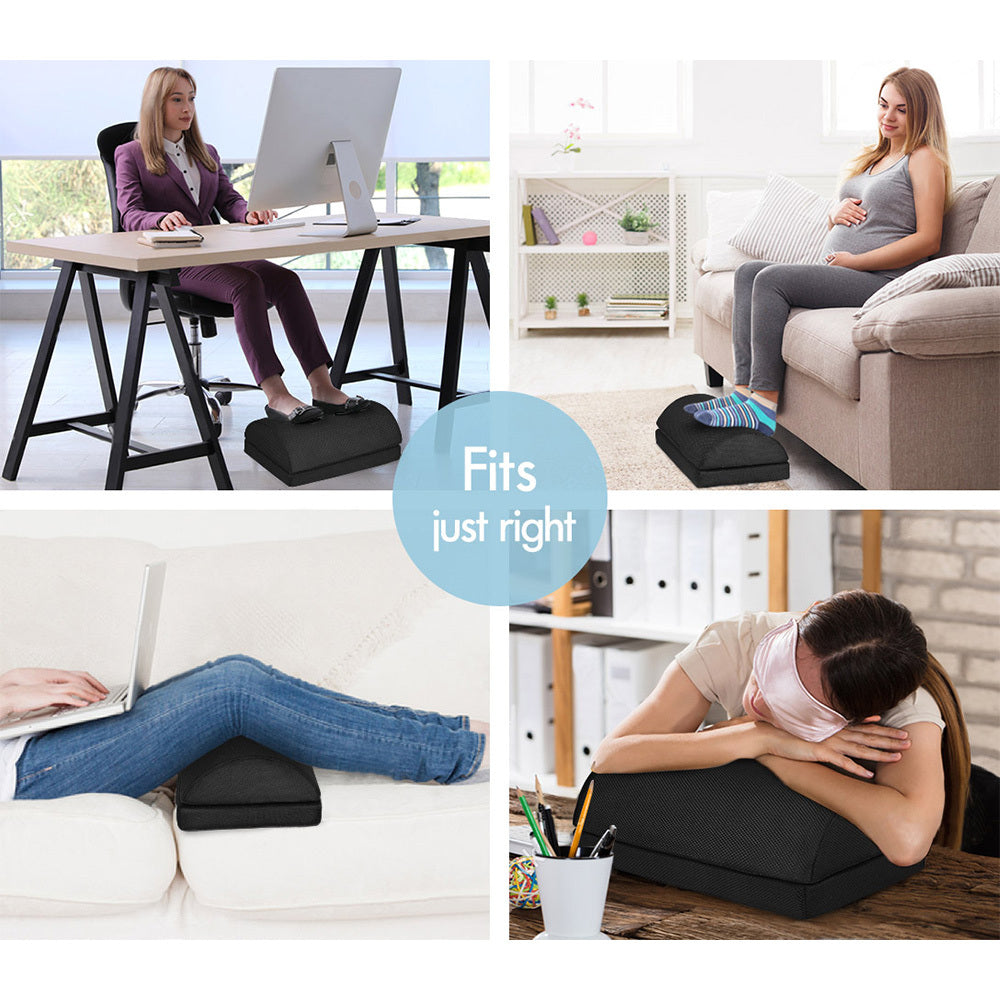 S.E. Foot Rest Stool Foot Pad Foam Cushion Adjustable Office Pillow Under Desk