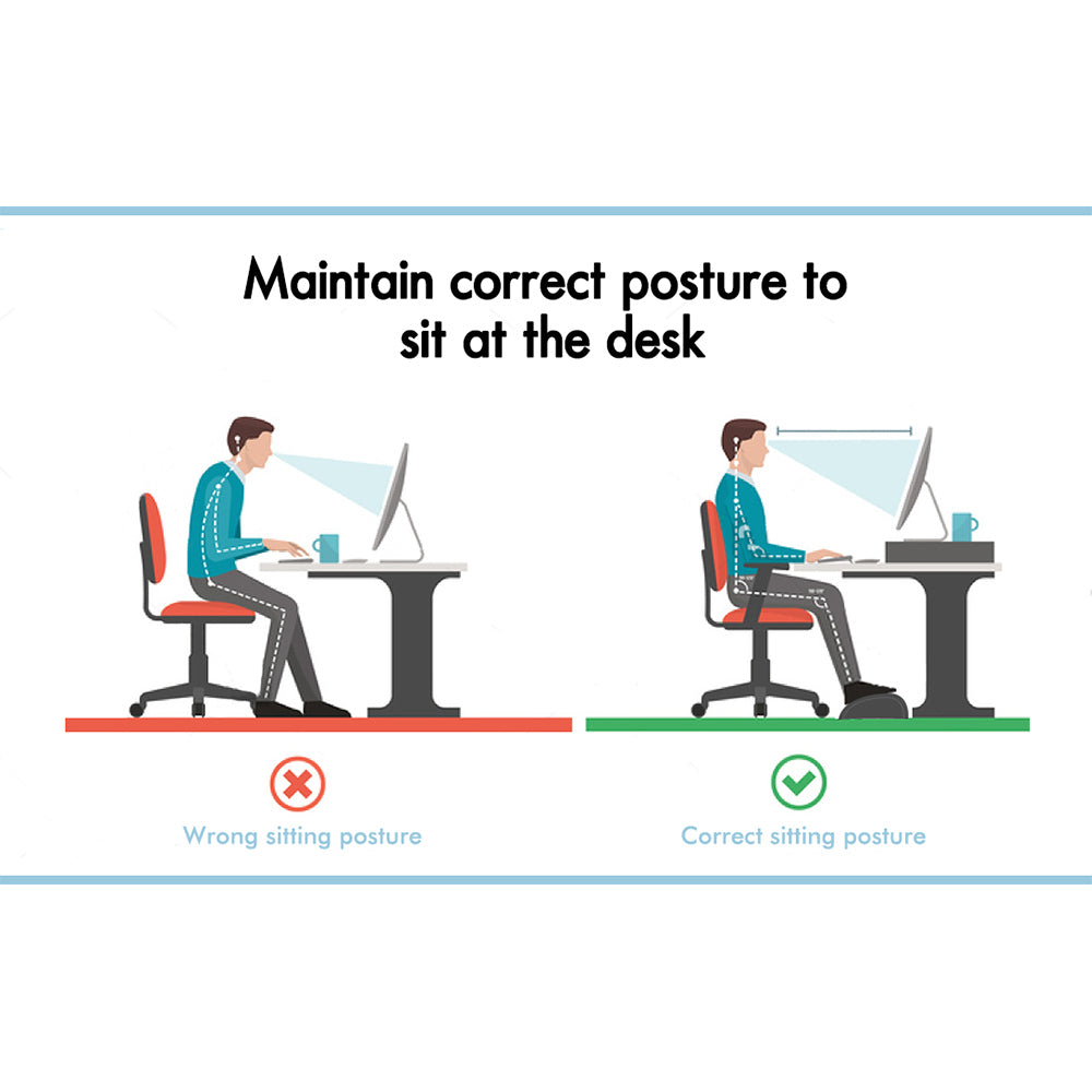 S.E. Foot Rest Stool Foot Pad Pillow Office Computer Cushion Under Desk Black Colour
