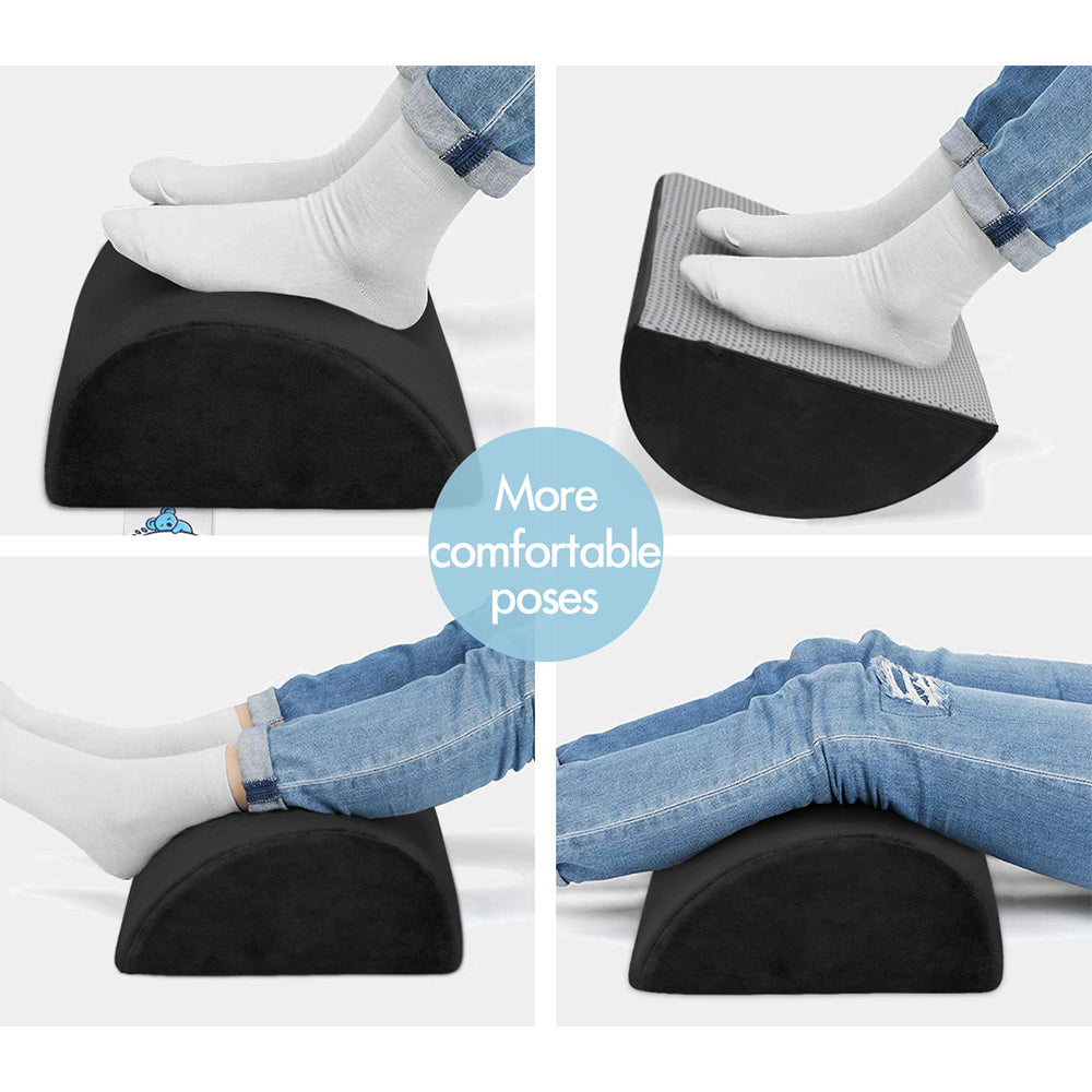 S.E. Foot Rest Stool Foot Pad Pillow Office Computer Cushion Under Desk Black Colour