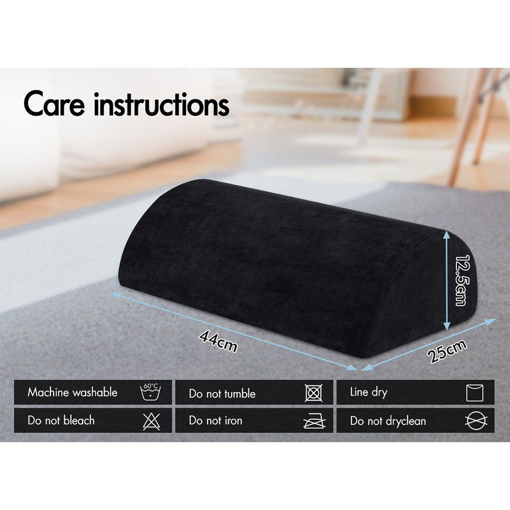 S.E. Foot Rest Stool Foot Pad Pillow Office Computer Cushion Under Desk Black Colour