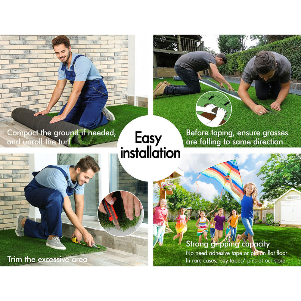 OTANIC Artificial Grass 20 SQM Roll Synthetic Turf Fake Yarn Lawn 18mm 2x10m