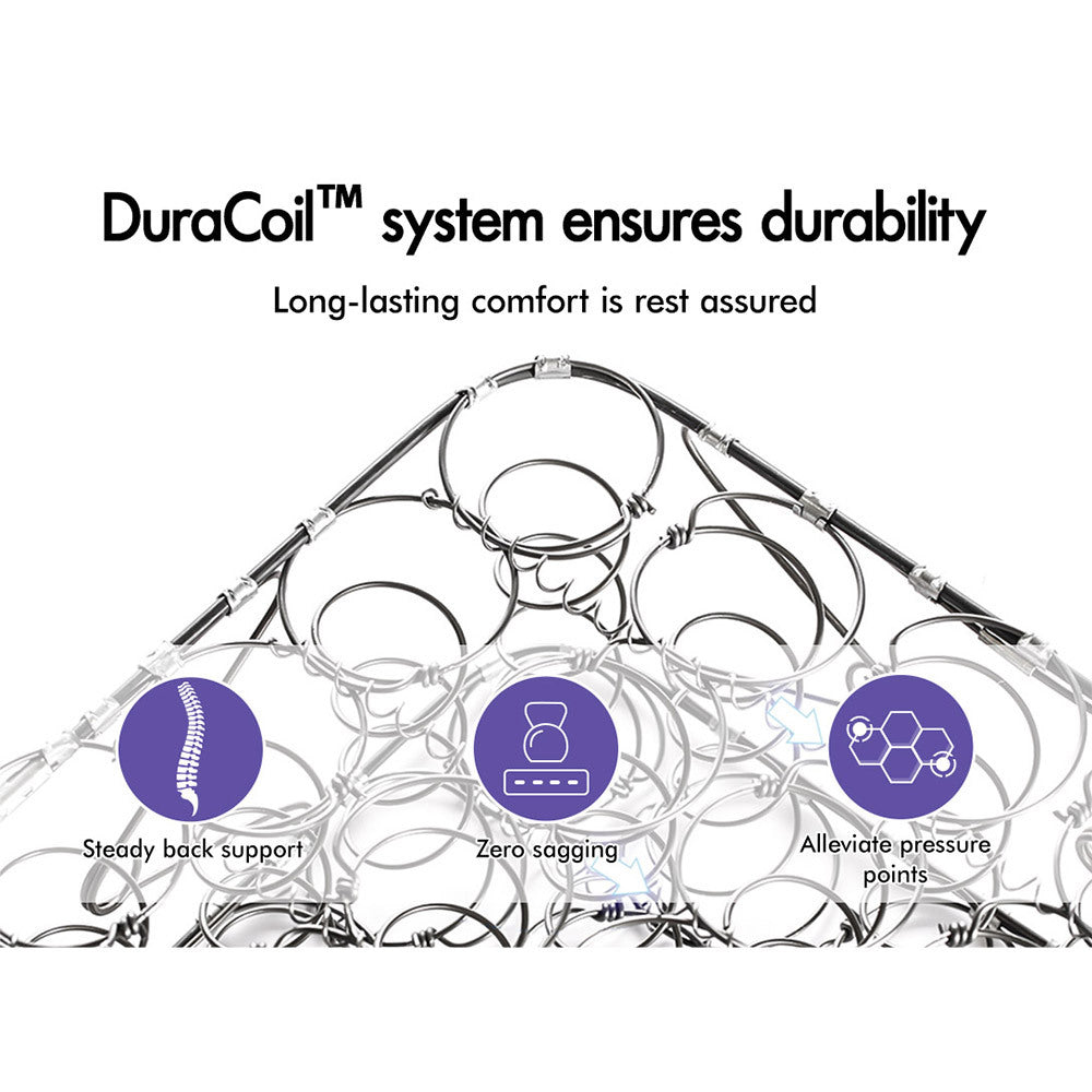 STARRY EUCALYPT Double Mattress Bonnell Spring Double Size Foam Bed Medium 18cm