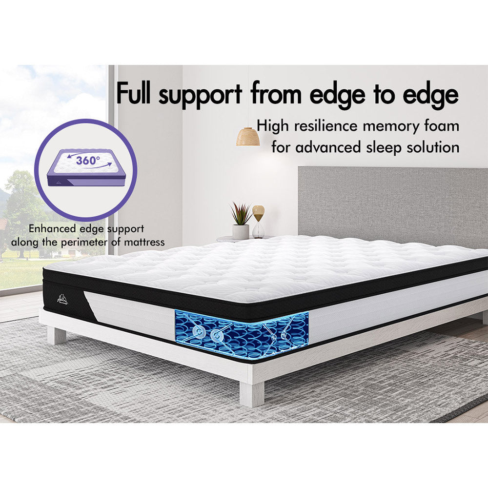 STARRY EUCALYPT Queen Mattress Bonnell Spring Queen Size Foam Bed Medium 18cm