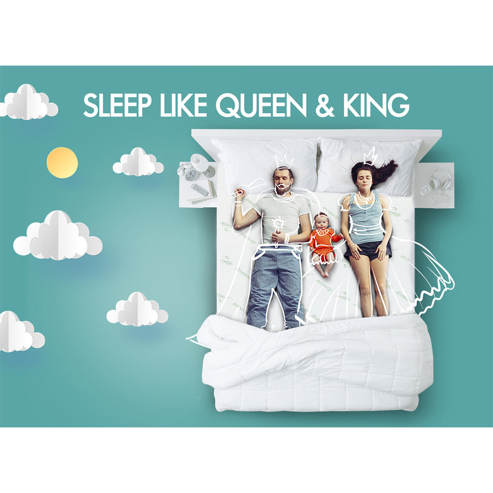 S.E. Memory Foam Topper Ventilated Mattress Bed Bamboo Cover Underlay 8cm King