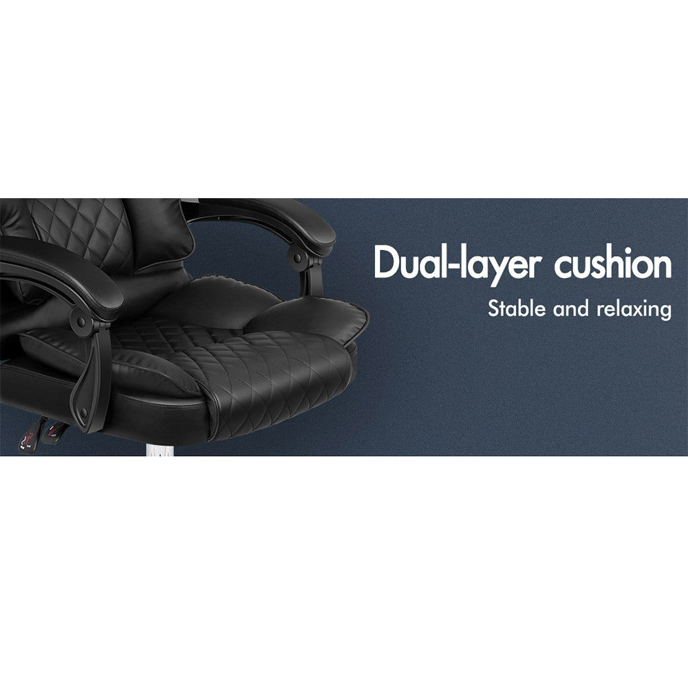 ALFORDSON Office Chair Gaming Executive Computer Racer PU Leather Seat Recliner