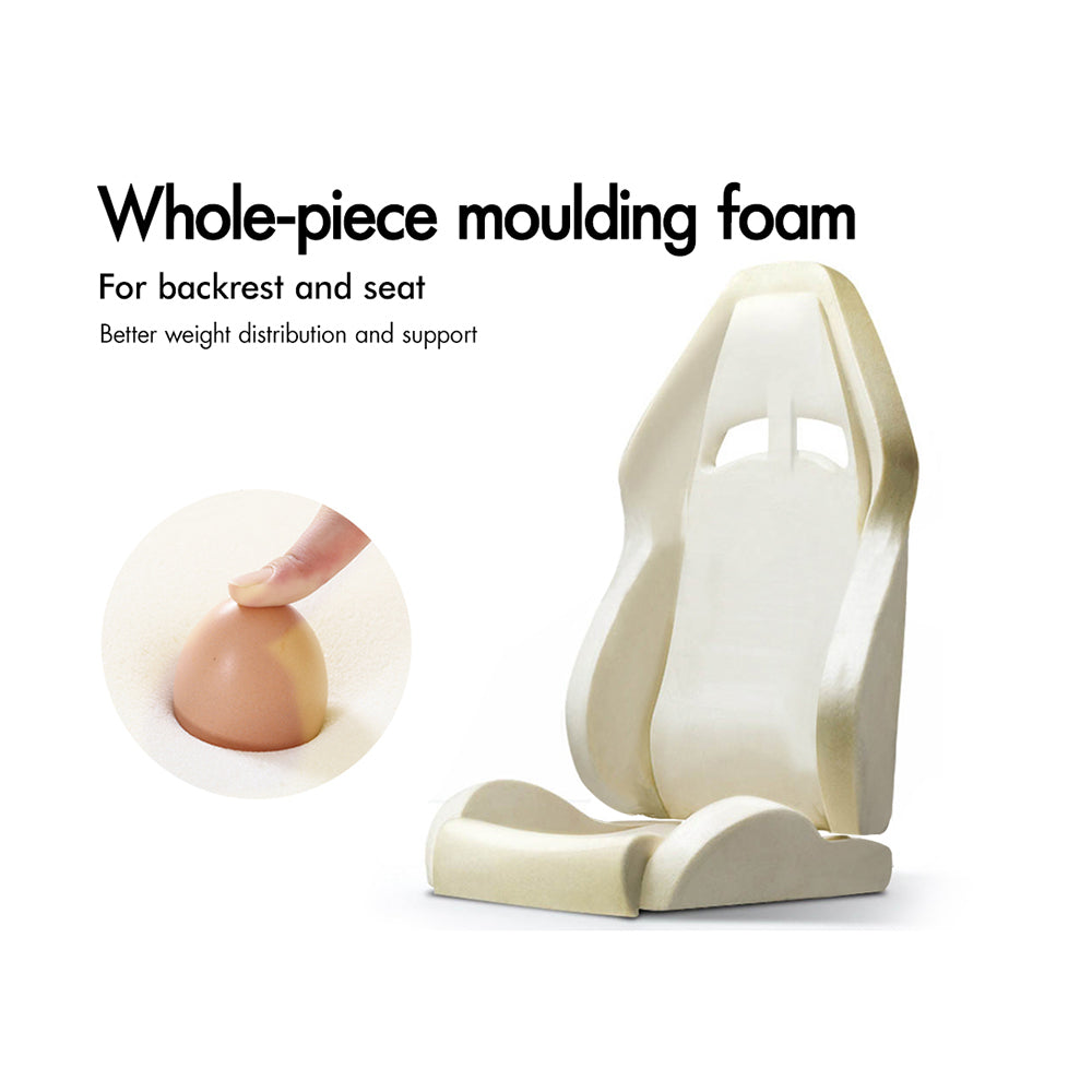 ALFORDSON Gaming Chair Office Executive Racing Footrest Seat PU Leather Cyan