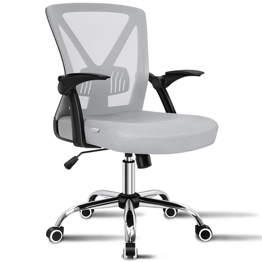 ALFORDSON Mesh Office Chair Executive Fabric Seat Gaming Racing Tilt Computer Grey