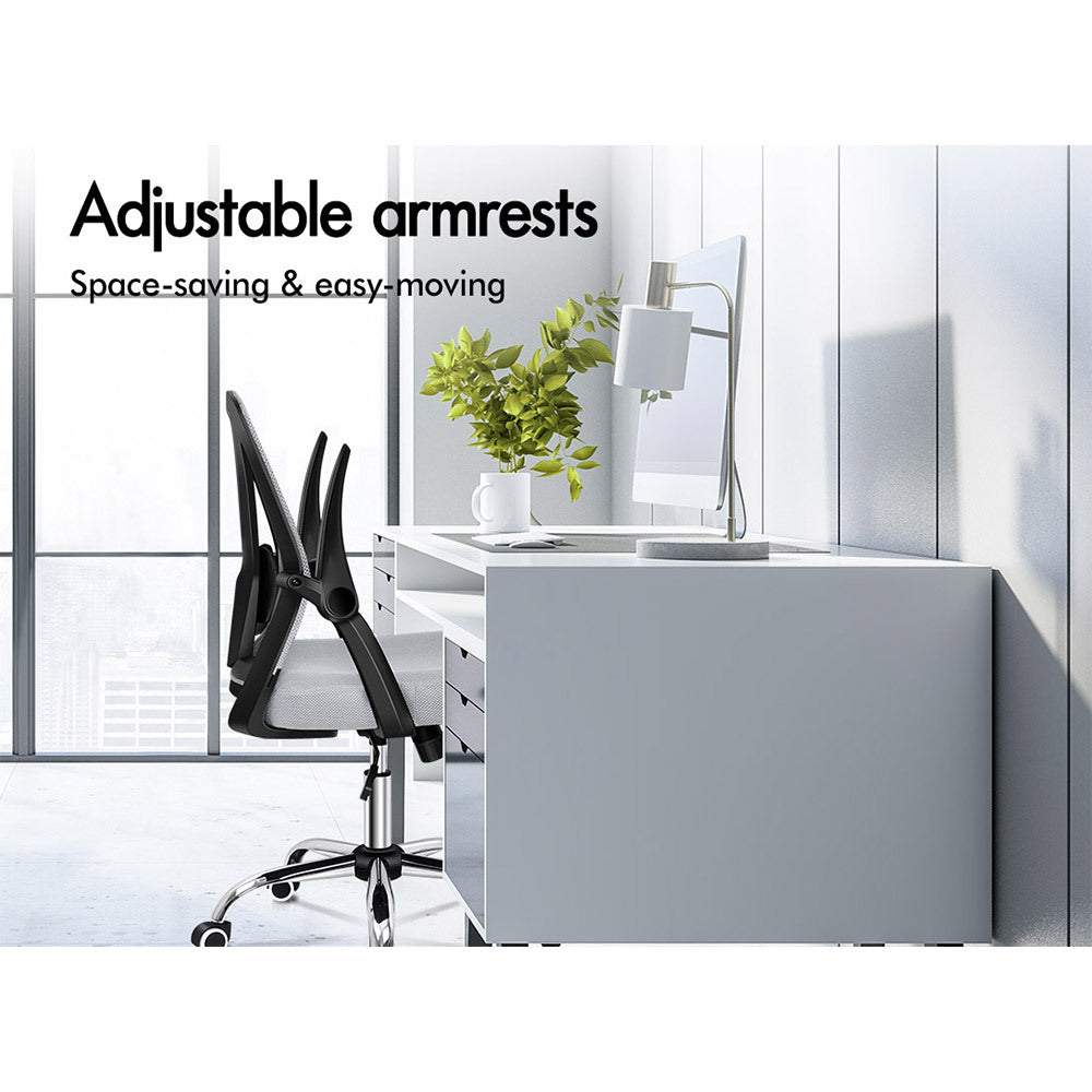 ALFORDSON Mesh Office Chair Executive Fabric Seat Gaming Racing Tilt Computer Grey