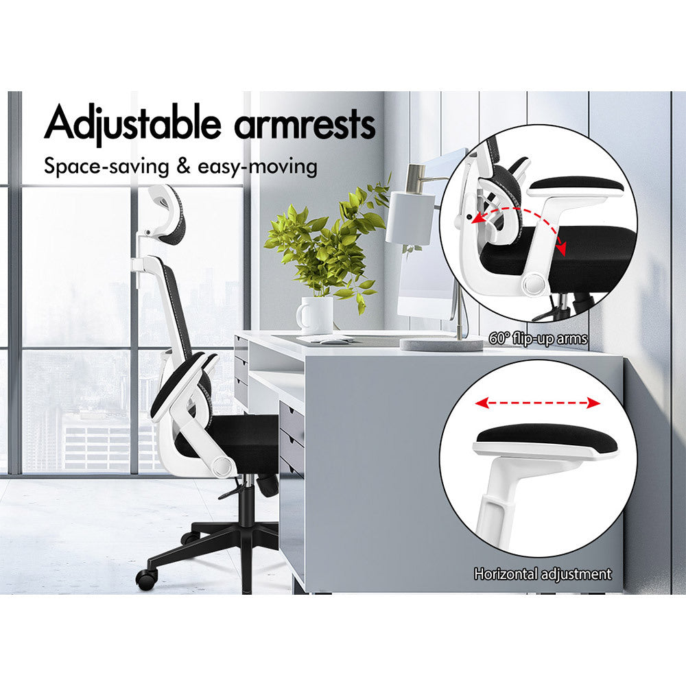 ALFORDSON Mesh Office Chair Executive Computer Chairs Study Work Gaming Seat White
