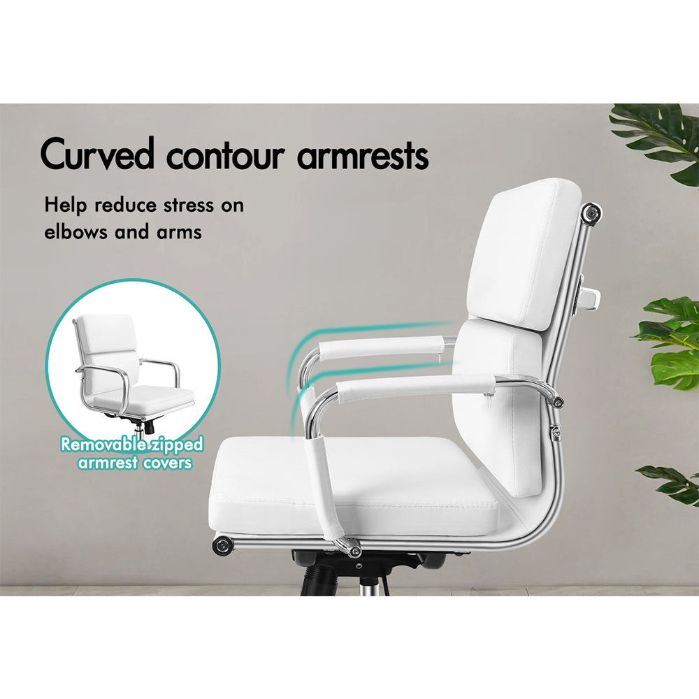 ALFORDSON Office Chair Ergonomic Paddings Executive Computer Work Seat Mid Back