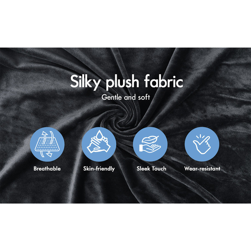 S.E. Seat Cushion Car Office Memory Foam Pillow with Black Plush Cover