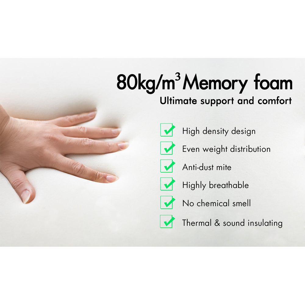 S.E. Seat Cushion Car Office Memory Foam Pillow with Black Plush Cover
