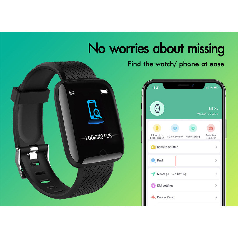 BLACK LORD Bluetooth Smart Bracelet Heart Rate Monitor Smart Watch Pedometer