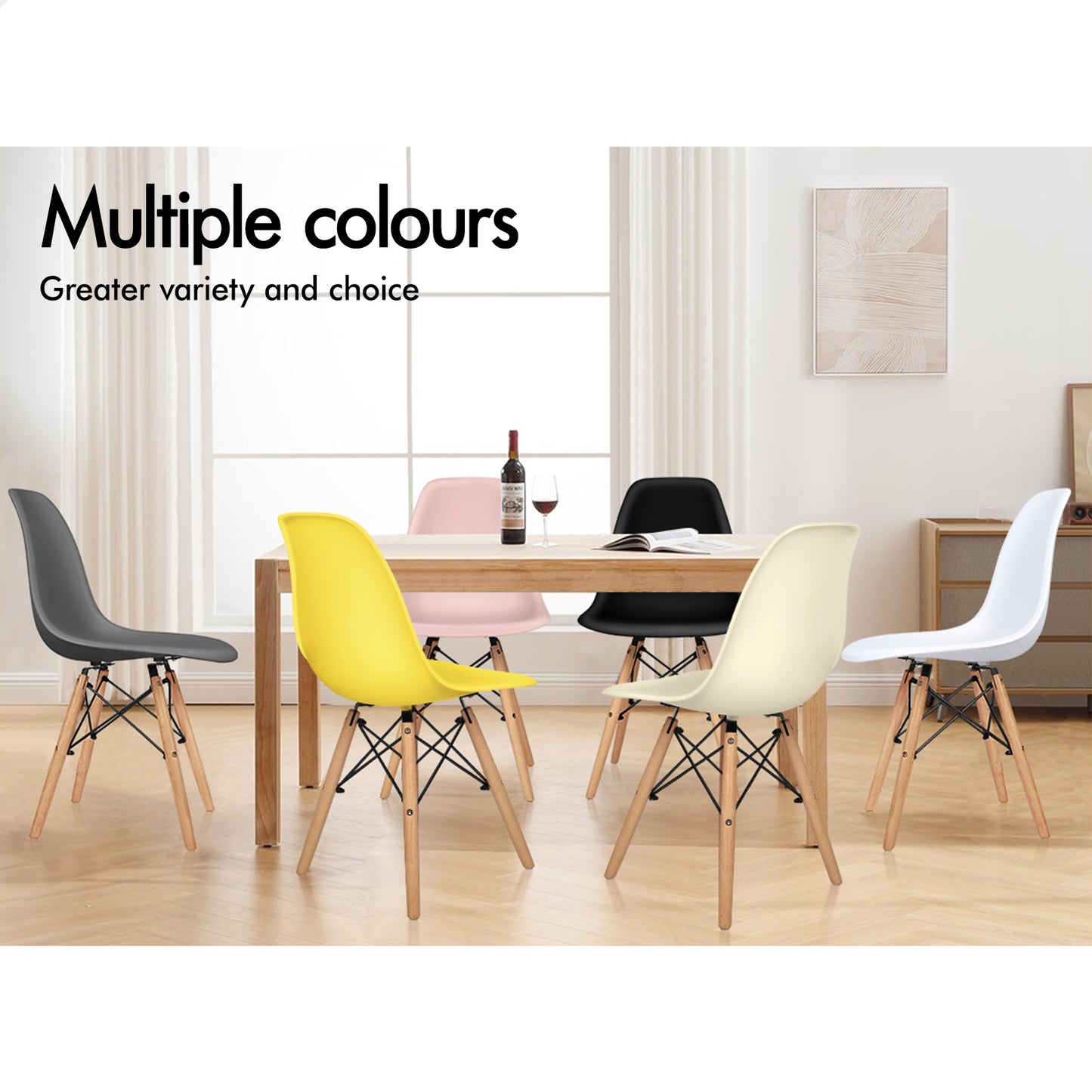 ALFORDSON 4x Dining Chairs Retro Steel Kitchen Lounge Cafe Solid Wood Pink
