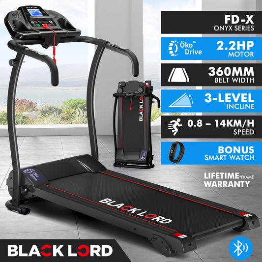 BLACK LORD Treadmill Electric Exercise Running Machine Foldable Walking Pad