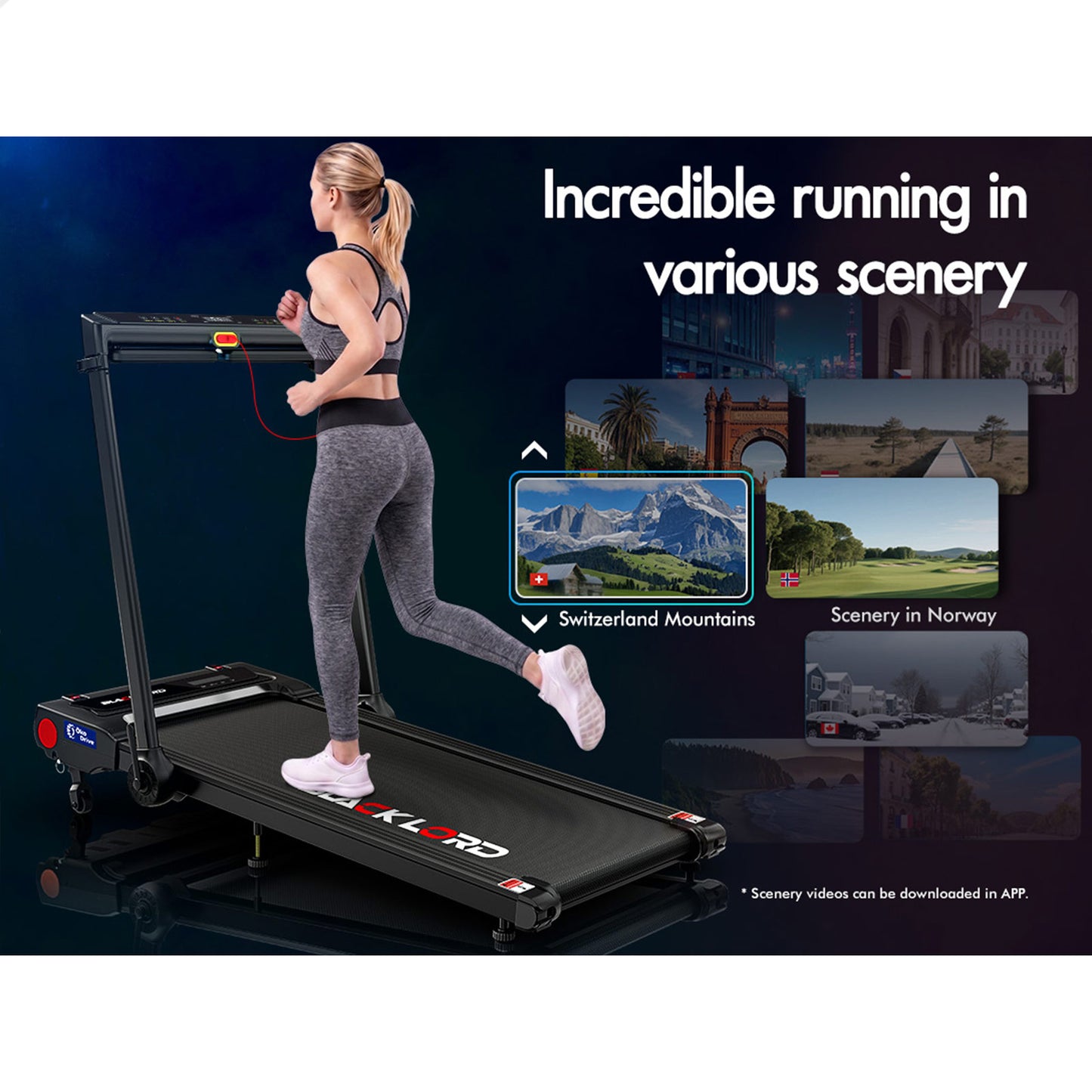 BLACK LORD Treadmill 3 IN 1 Walking Pad Removable Desk Height Adjustable Black
