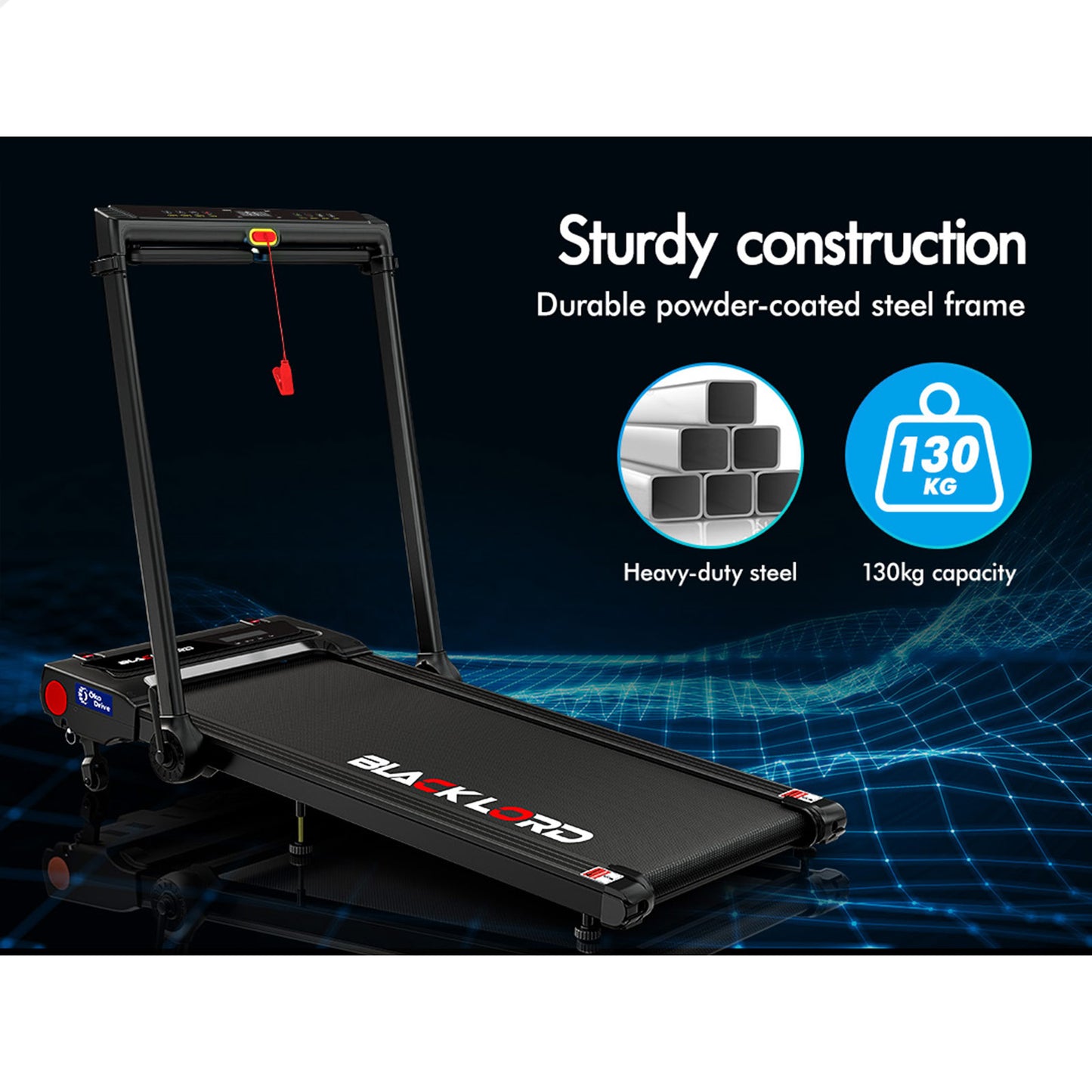 BLACK LORD Treadmill 3 IN 1 Walking Pad Removable Desk Height Adjustable Black