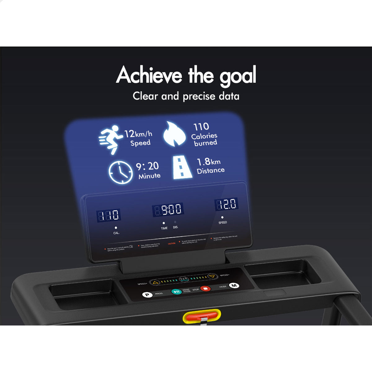 BLACK LORD Treadmill Electric Incline Exercise Running Machine Foldable Home Gym