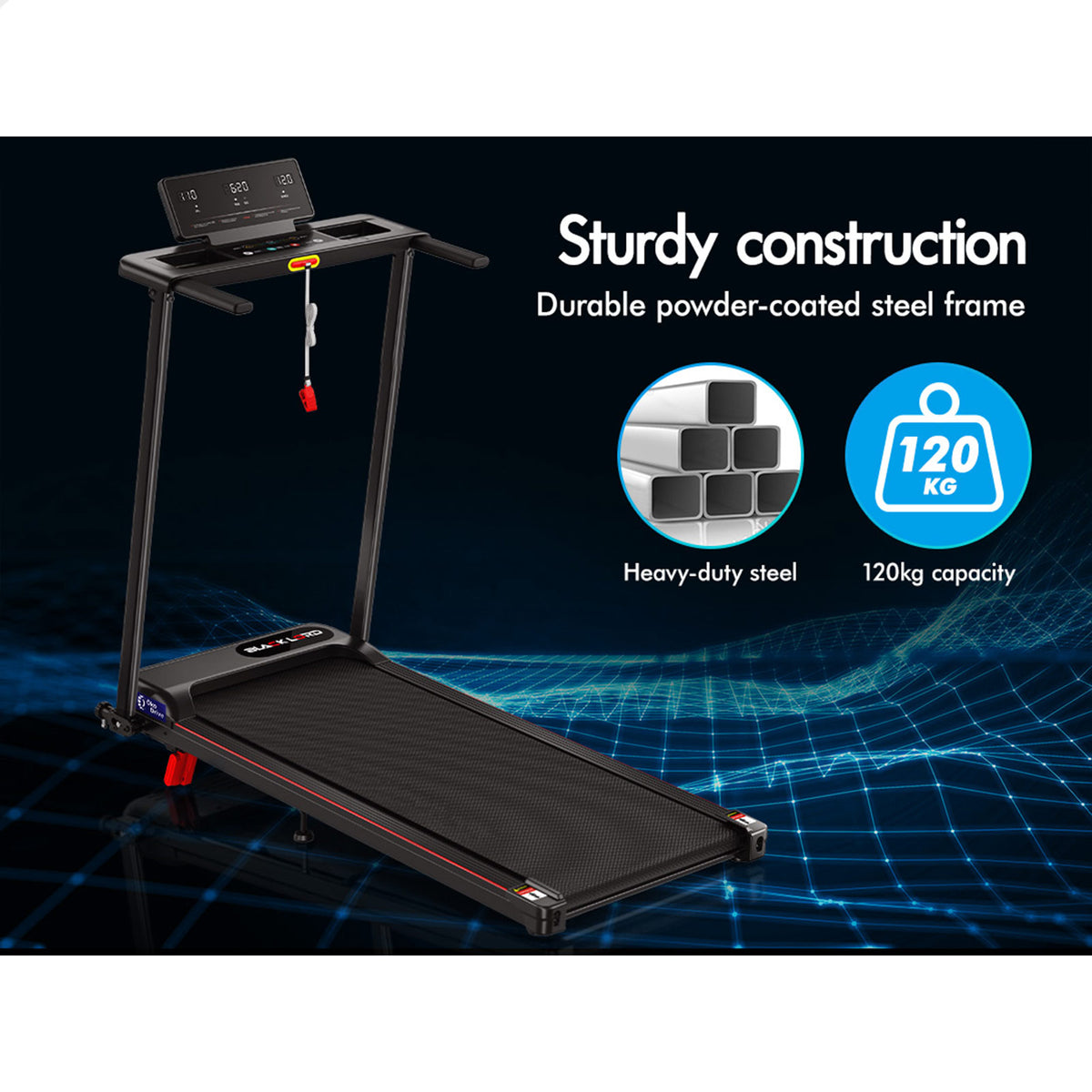 BLACK LORD Treadmill Electric Incline Exercise Running Machine Foldable Home Gym