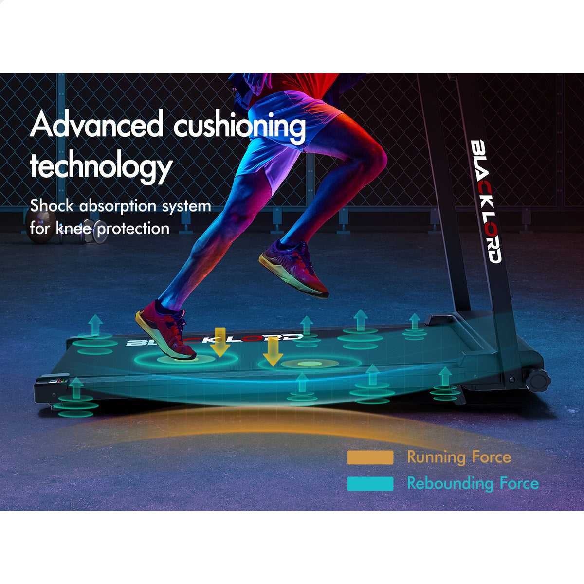 BLACK LORD Treadmill Electric Home Gym Fitness Foldable Running Machine Incline