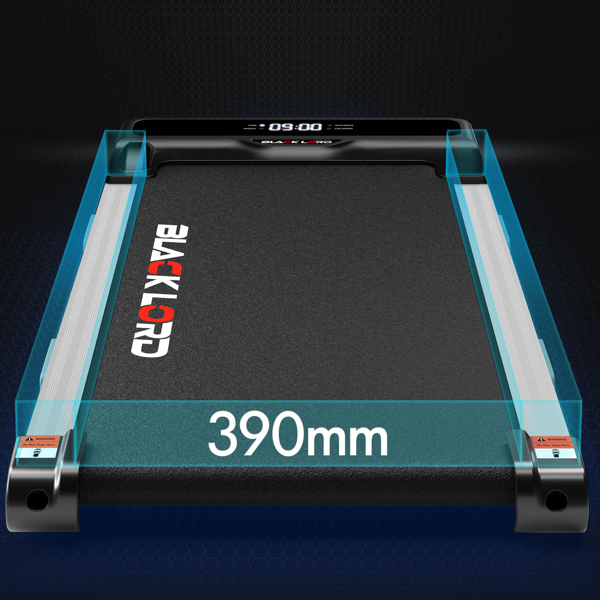 BLACK LORD Treadmill Electric Walking Pad Home Gym Incline Brushless Motor Black