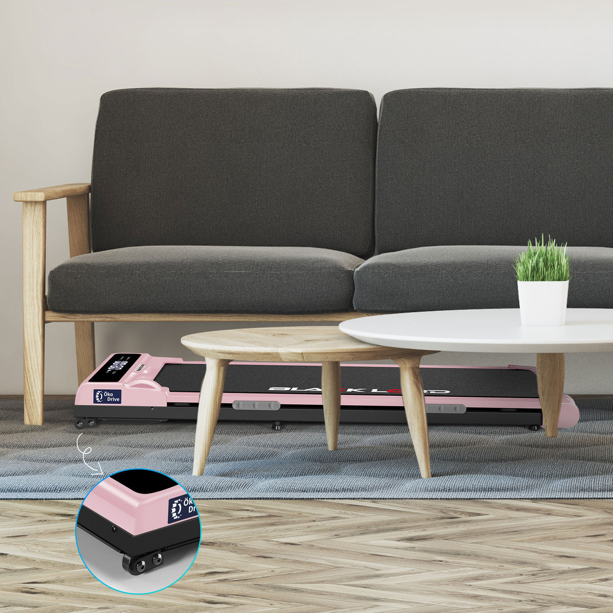 BLACK LORD Treadmill Electric Walking Pad Home Gym Incline Brushless Motor Pink