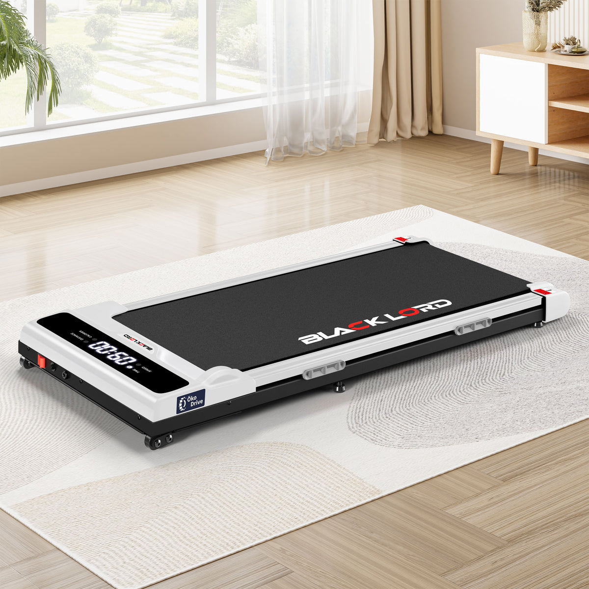 BLACK LORD Treadmill Electric Walking Pad Home Gym Incline Brushless Motor White