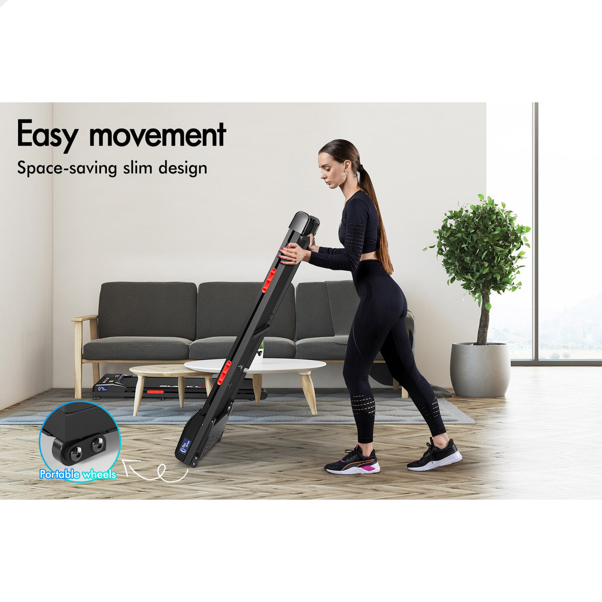 BLACK LORD Treadmill Electric Walking Pad Incline Gym Brushless Motor Black