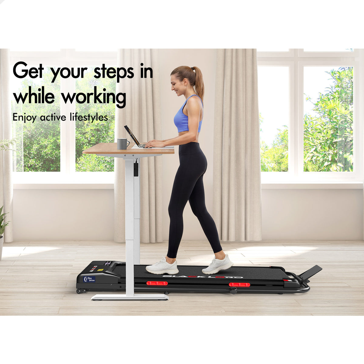 BLACK LORD Treadmill Electric Walking Pad Incline Foldable Home Gym Fitness