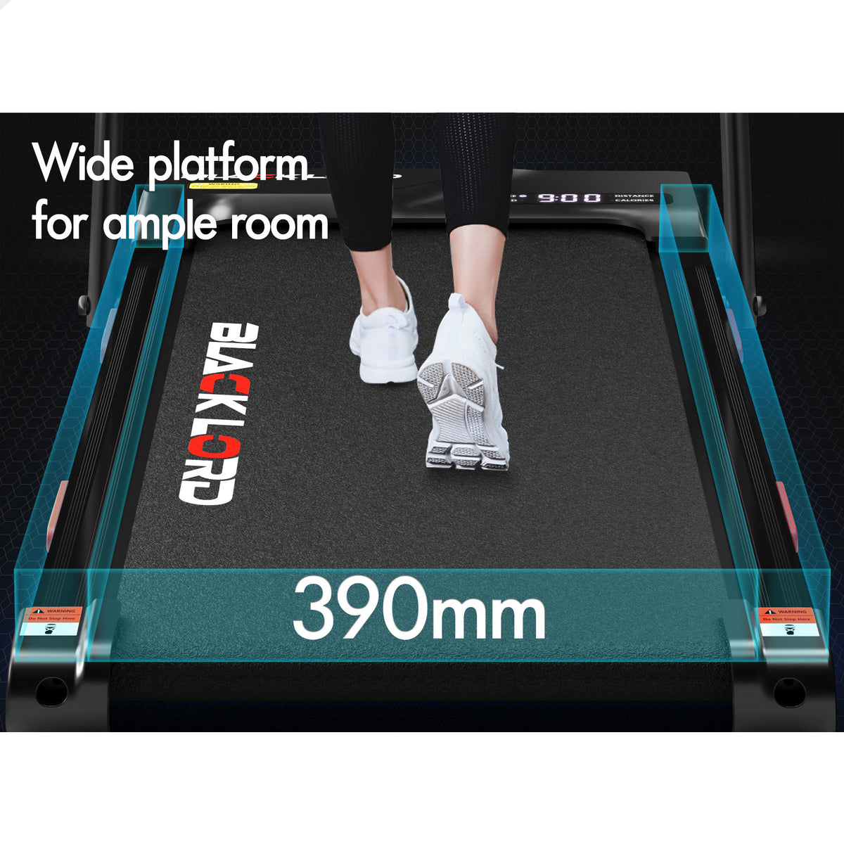 BLACK LORD Treadmill Electric Walking Pad Incline Foldable Home Gym Fitness