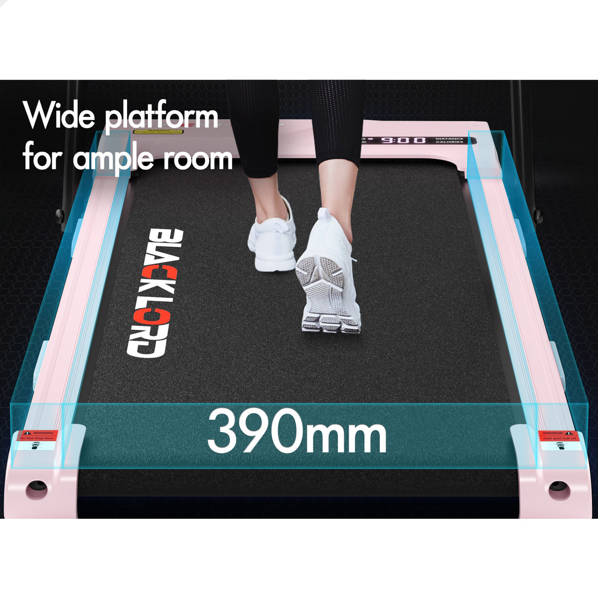 BLACK LORD Treadmill Electric Walking Pad Incline Foldable Home Gym Fitness Pink