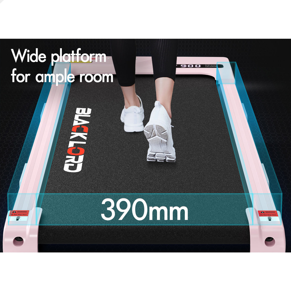 BLACK LORD Treadmill Electric Walking Pad Incline Gym Brushless Motor Pink