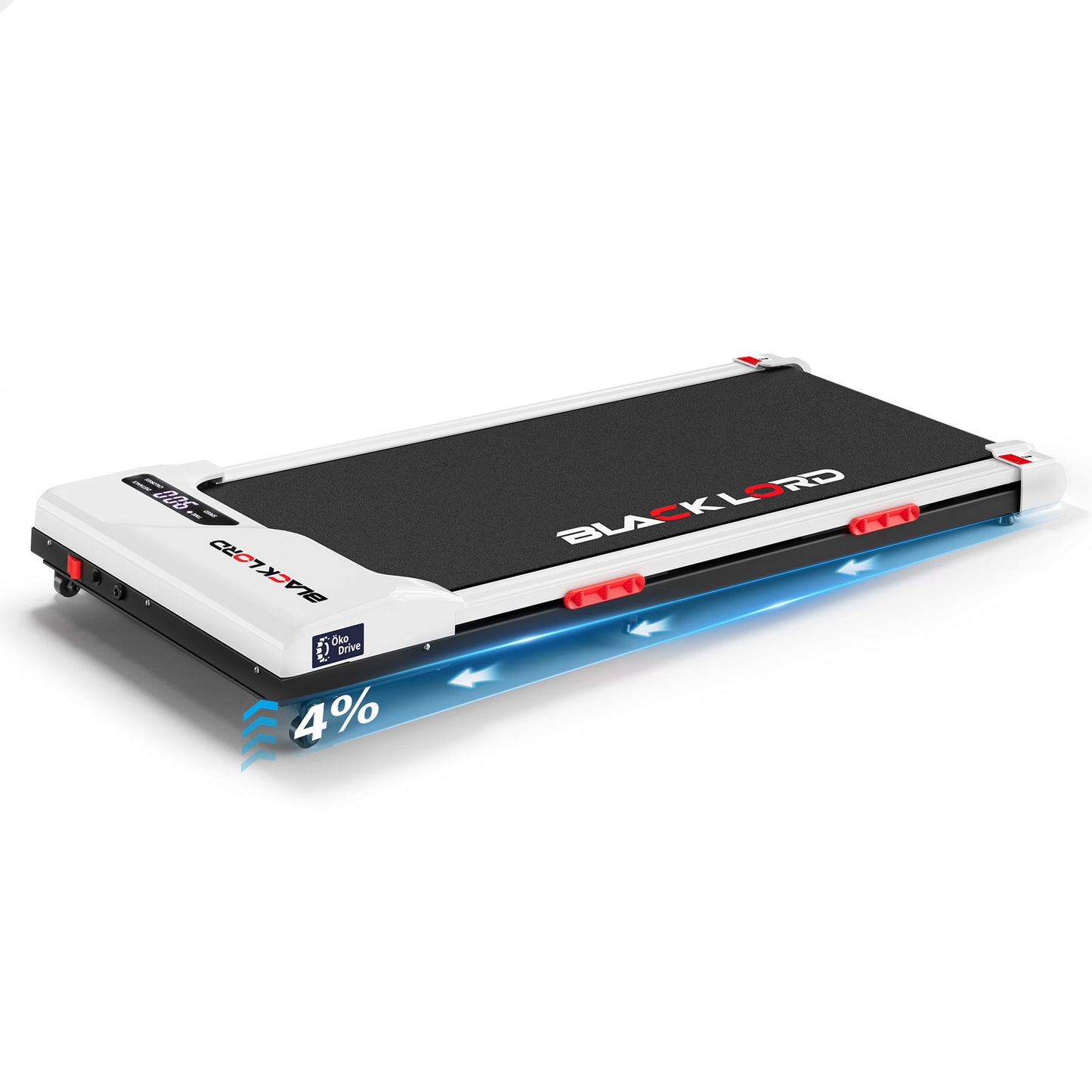BLACK LORD Treadmill Electric Walking Pad Incline Gym Brushless Motor White
