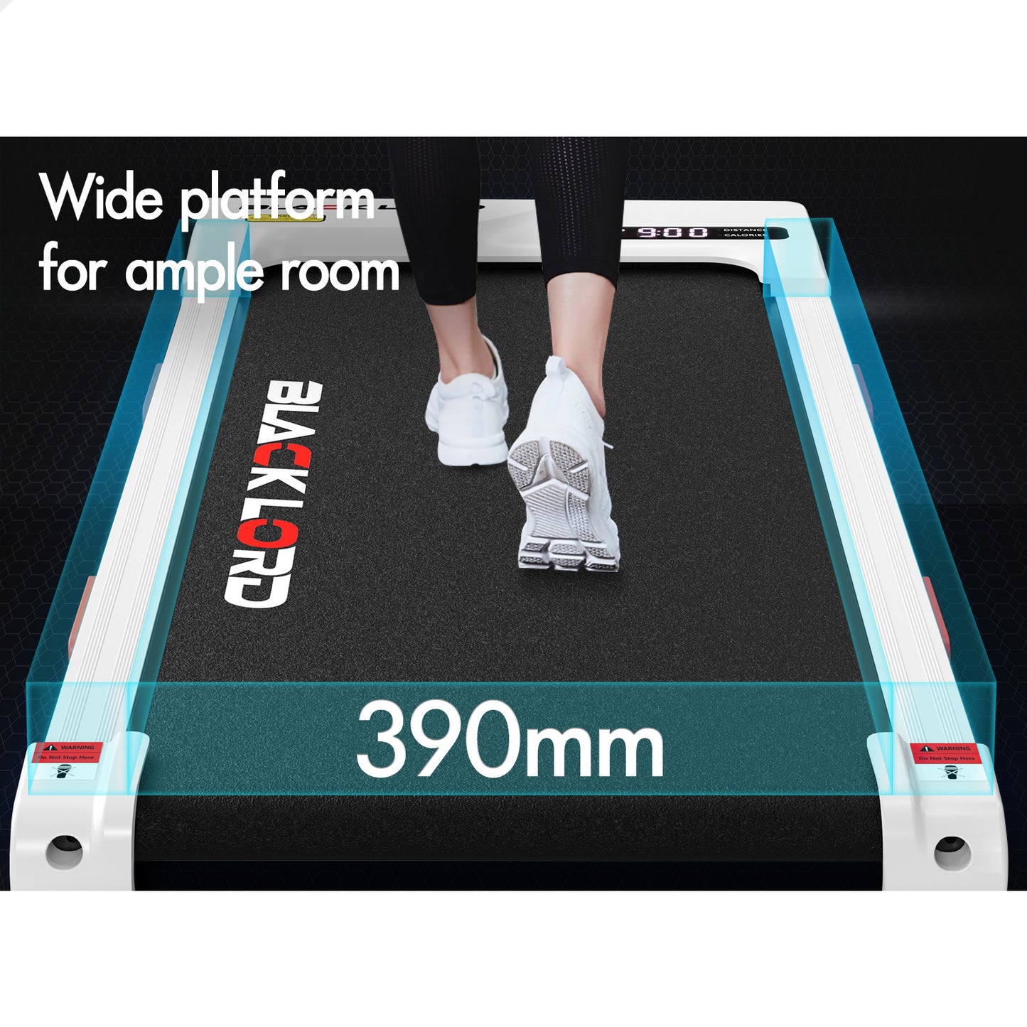 BLACK LORD Treadmill Electric Walking Pad Incline Gym Brushless Motor White