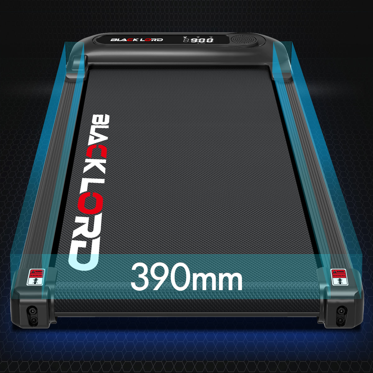 BLACK LORD Treadmill Electric Walking Pad Incline Shock Absorbers Home Gym Black