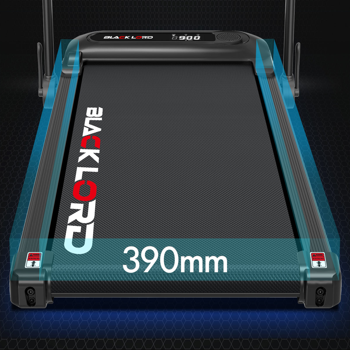 BLACK LORD Treadmill Electric Walking Pad Folding Incline Shock Absorbers Black