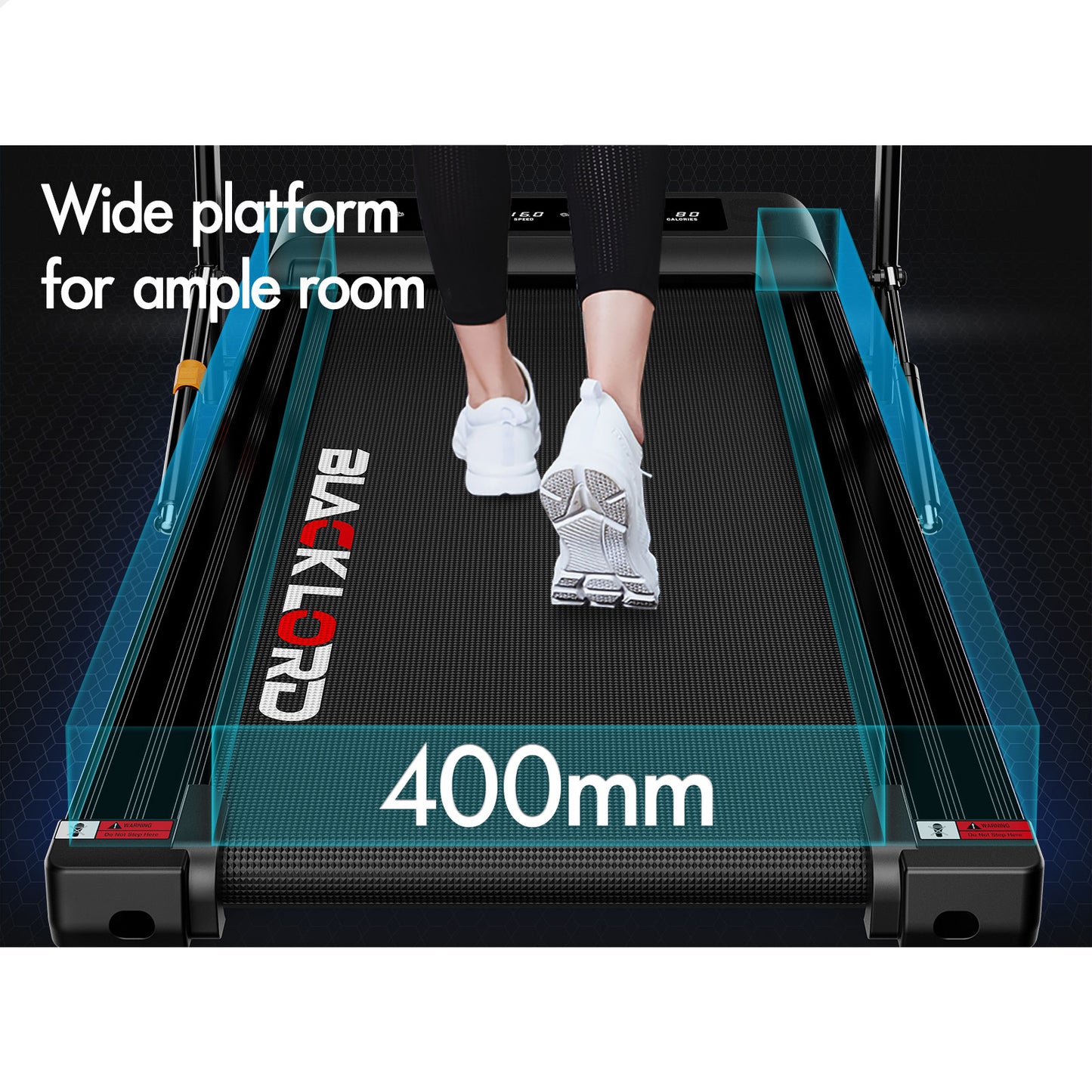 BLACK LORD Treadmill Electric Walking Pad Fully Foldable with Desktop 450mm Belt