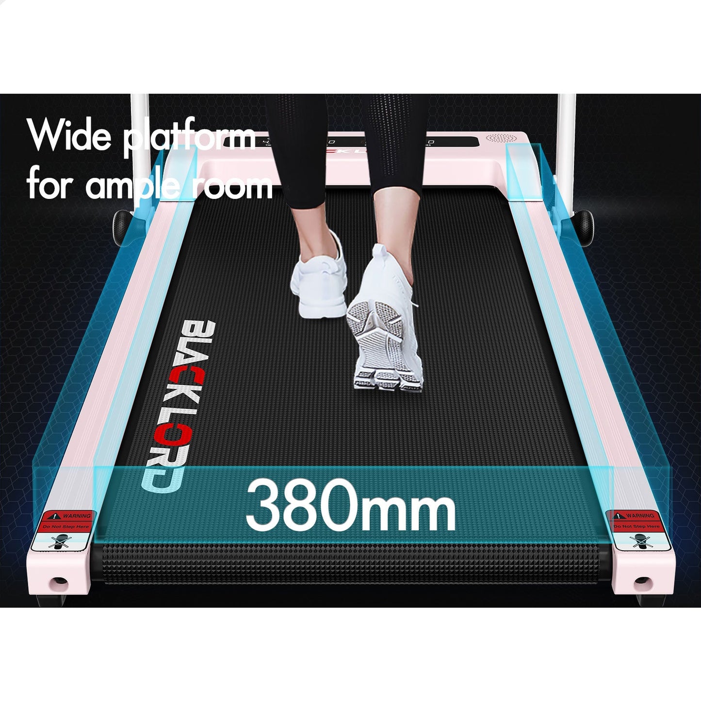 BLACK LORD Treadmill Electric Walking Pad Foldable Under Desk Home Gym Pink
