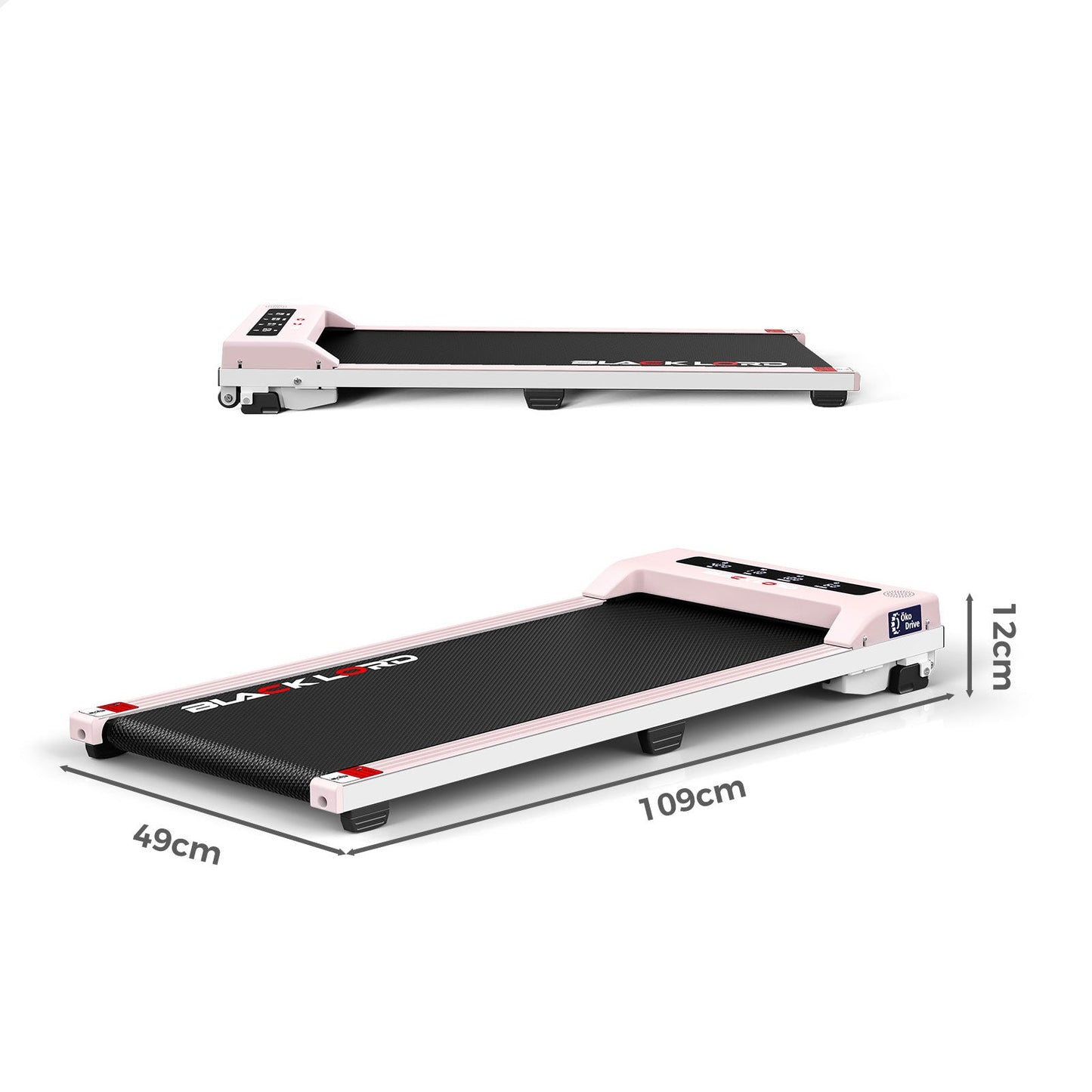 BLACK LORD Treadmill Electric Walking Pad Under Desk Home Office Fitness Pink