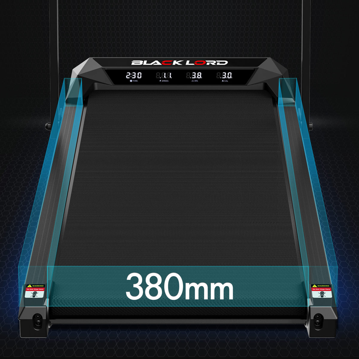 BLACK LORD Treadmill Electric Walking Pad Under Desk Home Incline Foldable Black