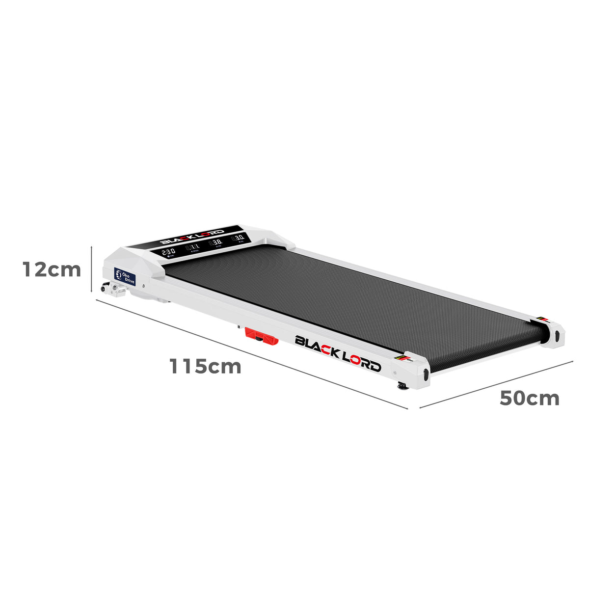 BLACK LORD Treadmill Electric Walking Pad Under Desk Home Fitness Incline White