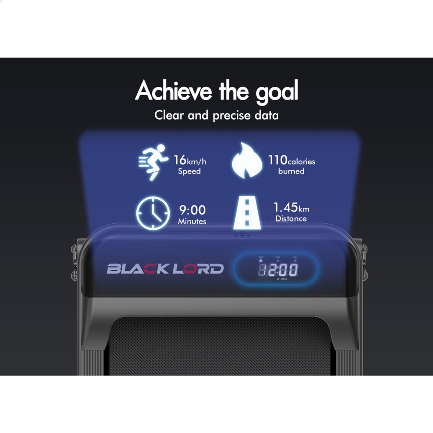 BLACK LORD Walking Pad Incline Treadmill