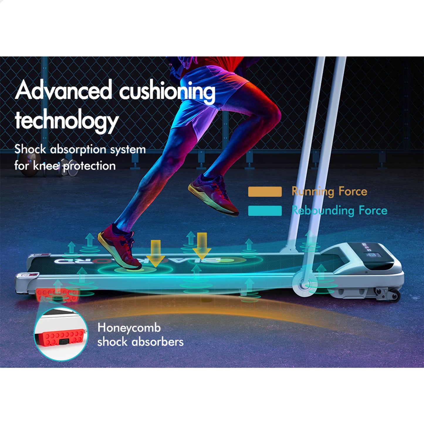 BLACK LORD Treadmill Incline Walking Pad Foldable
