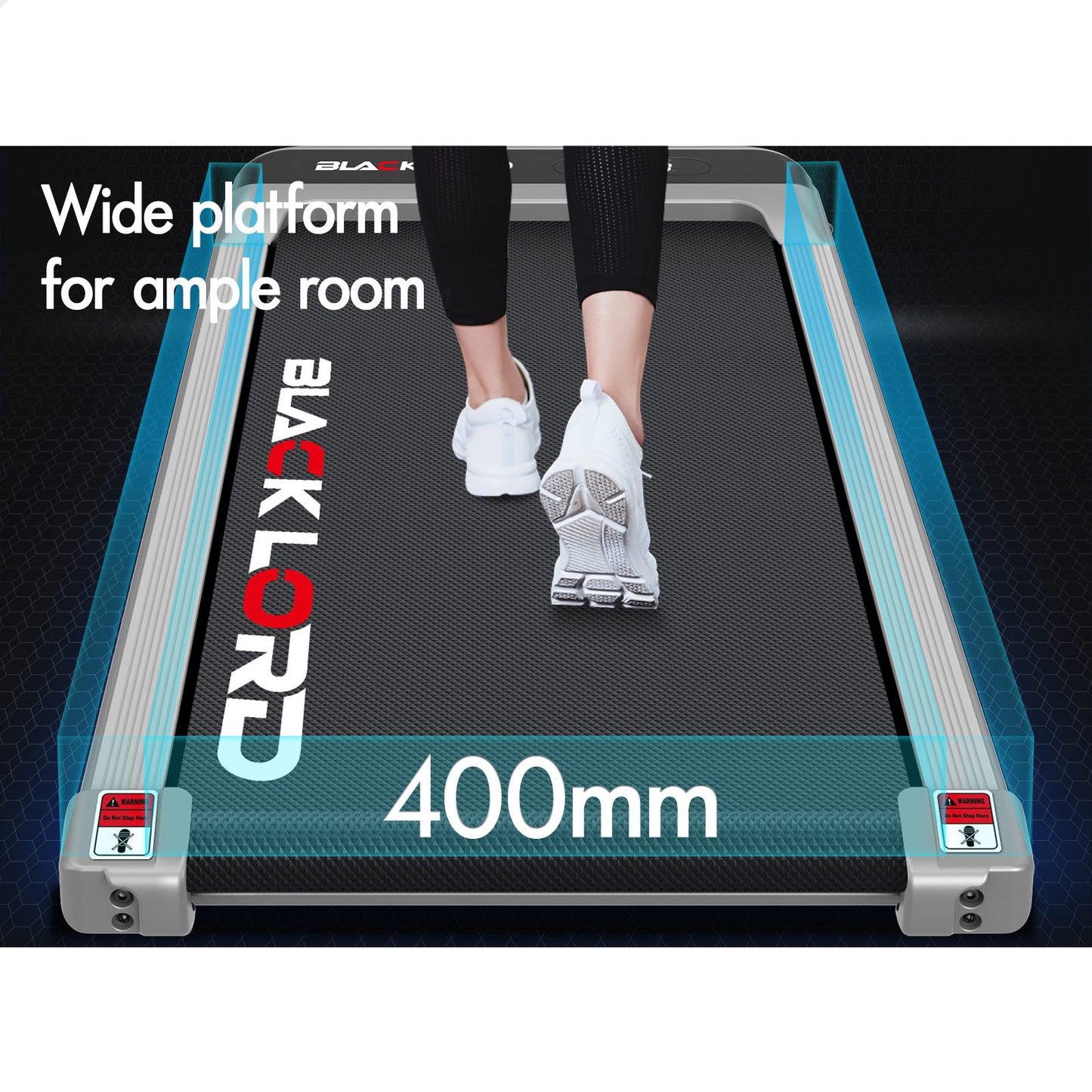 BLACK LORD Treadmill Electric Walking Pad Home Office Gym Fitness Incline MS2 Silver