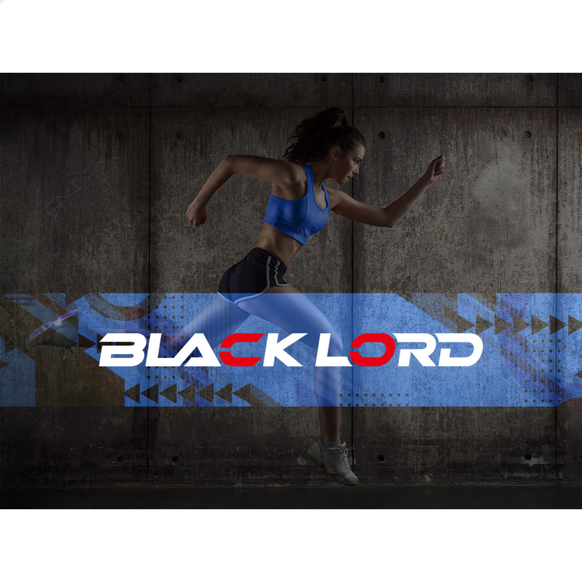 BLACK LORD Treadmill Electric 20% Auto Incline Running Machine Foldable 440mm